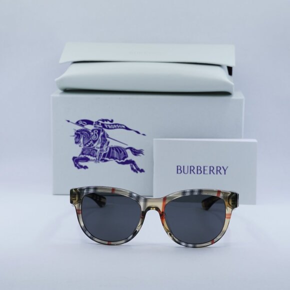 Burberry BE4432U 412287 Square Sunglasses - Vintage Check/Grey main image 7